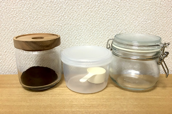 コーヒー粉用の密封保存容器